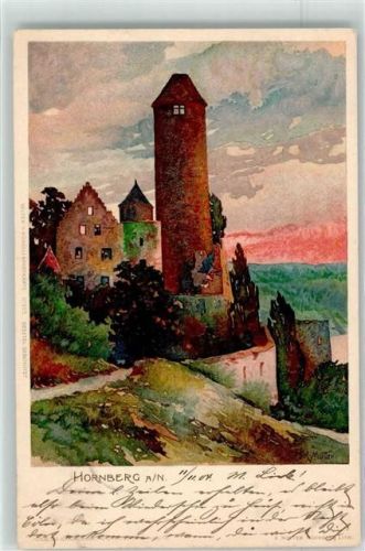 Neckarzimmern 1904 Burgruine Hornberg sign. K.Mutter