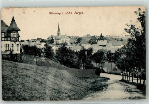 Altenberg 1918 mit Kirche