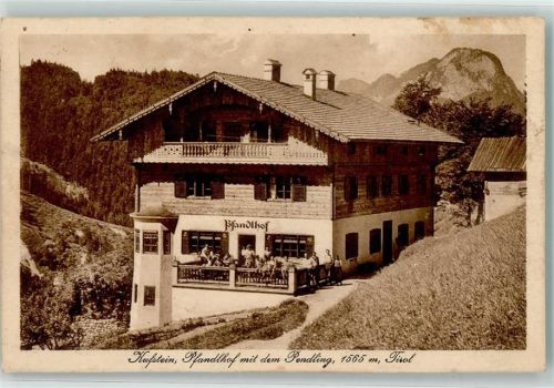 Ebbs 1925 Gasthaus Pfandlhof mit dem Pendling Hüttenstempel