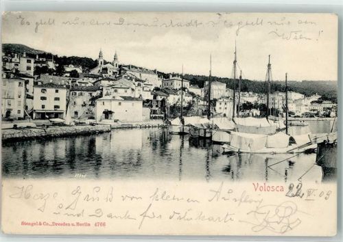 Volosca 1909 - Hafen