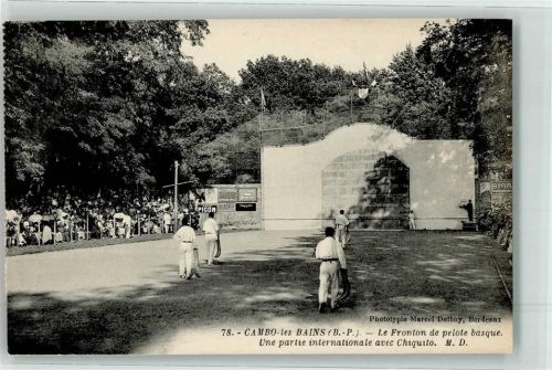 Cambo-les-Bains le Fronton de pelote basque Emailleschild Picon