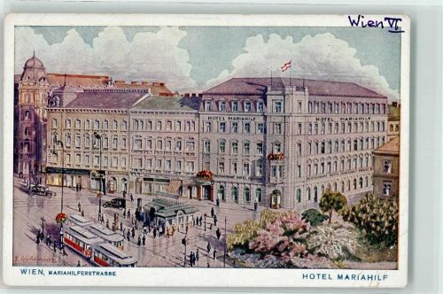 Wien Hotel Mariahilf Mariailferstraße sign. E. Waldhauser