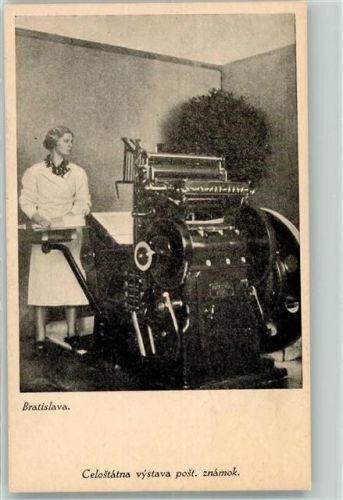 Bratislava 1937 Celostatna vystava post. znamok Technik Druckmaschine SST Autopost 2.XI.37