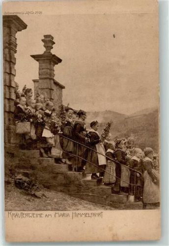 1900 Schwarzwaldidylle Nr. 39 Kinder in Tracht Himmelfahrt Kräuterweihe