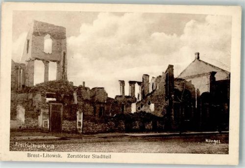 Brest Foto Vogel WK I zerstörter Tadtteil