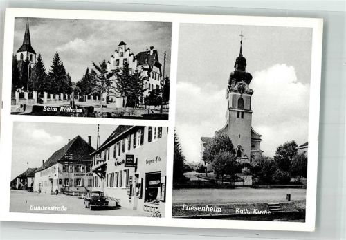 Friesenheim Rathaus Bundesstrasse Auto Kath. Kirche
