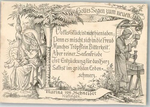Hüfingen Heilige auf AK KEINE AK Ort handschriftlich beschnitten