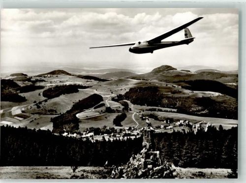 W6412 Gersfeld Rhön Fliegerdenkmal Segelflugzeug Segelflug Foto AK