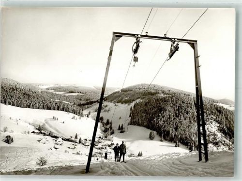 79674 W7868 Muggenbrunn Foto AK Seilbahn Skilift Winter