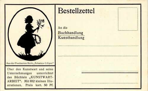 Aus der Serie Schatten-Liliput Bestellzettel