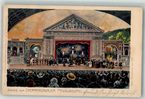 W8103 Oberammergau Ottmar Zieher Nach Aufnahmen v. 1890 Künstlerpostkarte No. 2411 Dep. No. 792 Passionsspiel 1900 Künstlerkarte