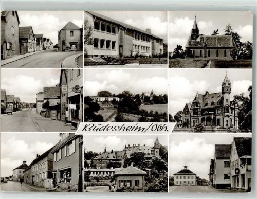 Büdesheim 1974 Kirche Geschäft Schule
