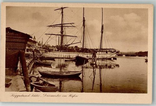 24376 W2340 Kappeln , Schlei - Dreimaster im Hafen