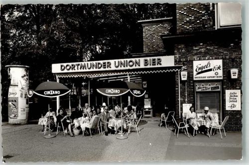 Timmendorf Gasthaus Engels Eck Litfaßsäule Werbung Cinzano Dortmunder Union Bier