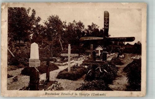 Skopje 1917 Deutscher Friedhof Feldpost WK I