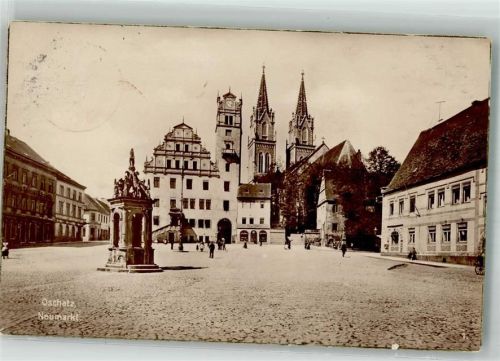 Oschatz 1926 Denkmal Neumarkt