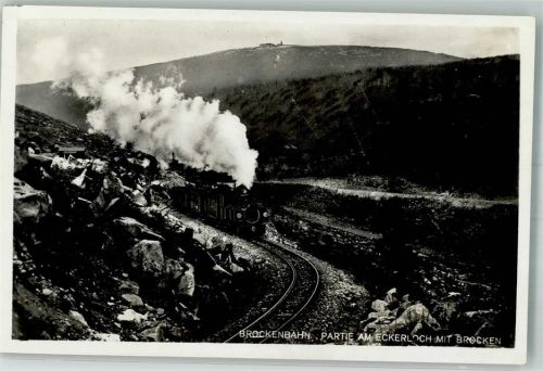 Brockenbahn Partie am Eckerloch mit Brocken