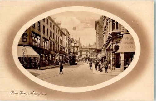 Nottingham Straßenbahn Lister Gate Geschäft
