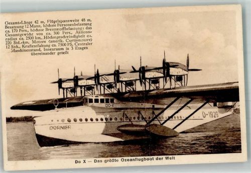 Stempel: Erinnerungskarte DO X 1932 - leichter Mittelbug