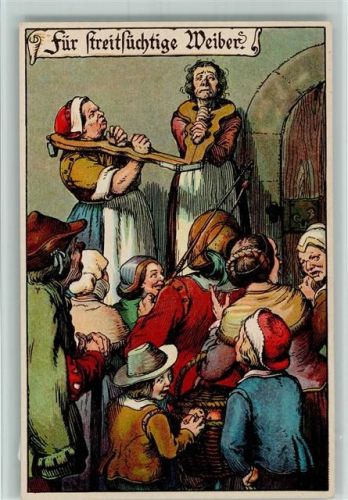 Strafe für streitsüchtige Weiber , litho - Nürnberg