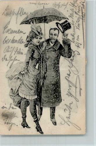 Erotik - Frau zeigt in Begleitung ihr Bein 1903 AK