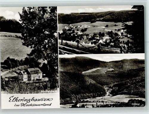 Elkeringhausen Ortsansichten Schullandheim Orketal 3-Bildaufnahme