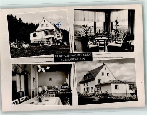 Gebhardshain Evangel. Müttererholungsheim Kurhaus Waldfrieden Innenaufnahmen 4-Bildaufnahme