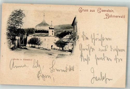 Zelezná Ruda 1898 Kirche Adelskorrespondenz