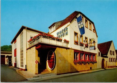 Leistadt Hausgaststätte Leistadter Winzerverein Fahne mit Wappen