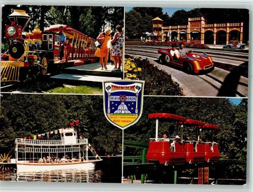 Rust Europa-Park Monza- Western- und Einbahnschienenbahn Mississippi-Raddampfer 4-Bildaufnahme