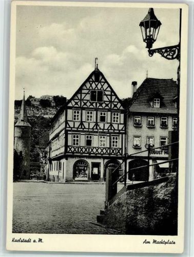 97753 W8782 Karlstadt , Main - Am Marktplatz Fachwerkhaus
