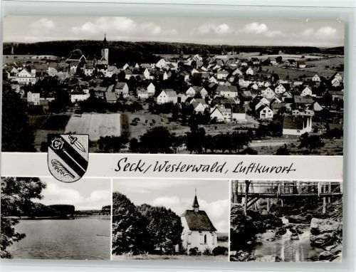 56479 W5439 Seck - Ortsansicht Kirche Brücke