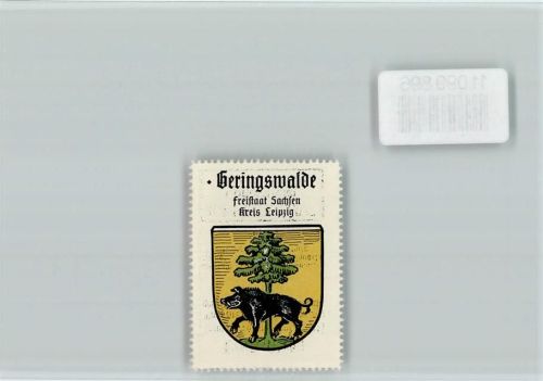 Geringswalde Vignette Wappen Kaffee Hag ca 1920-1940
