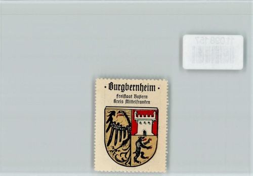 Burgbernheim Vignette Wappen Kaffee Hag ca 1920-1940
