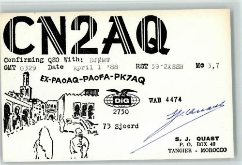Tanger QSL-Karte CN2AQ