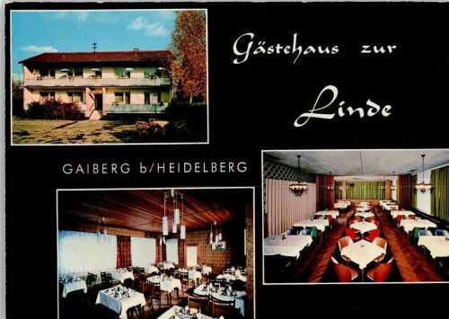 Gaiberg Gästehaus zur Linde Innenaufnahmen Gastraum 3-Bildaufnahme