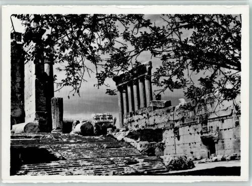 Baalbek The steps of Bacchus Temple & six Columns of Jupiter