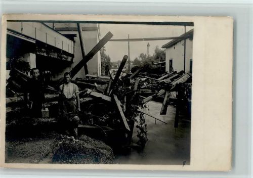 1950 Hochwasser - zerstörtes Gebäude