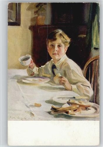 Mütterferien Aktion Künstler Laszlo - Das Frühstück - Verlag Seemann Nr. 175