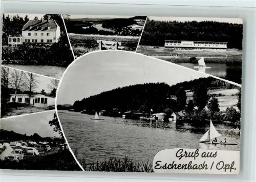 Eschenbach Ortsansichten Segelboot Zeltplatz Mehrfachaufnahme
