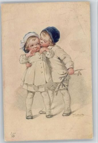 Verlag Wohlgemuth Serie 1214 Geschwisterliebe - Kinderpoesie - 1927 AK