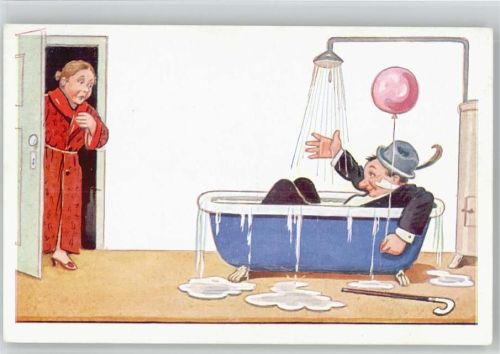 In der Badewanne - Luftballon - Humor
