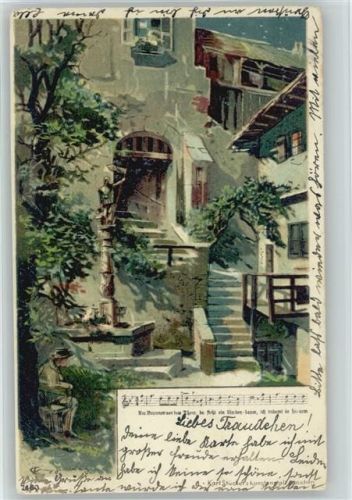 Liederkarte - Litho 1900 AK