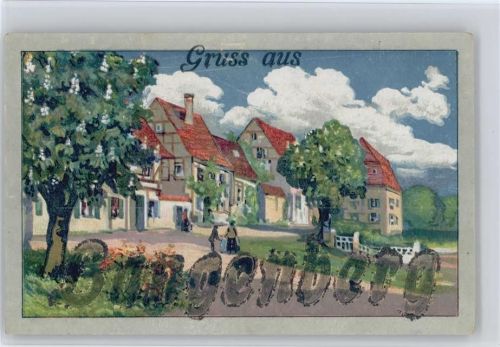 Bangenburg - Dorfansicht litho