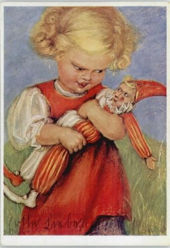 Nr. 398 - Erste Liebe - kind mit Hampelmann Puppe