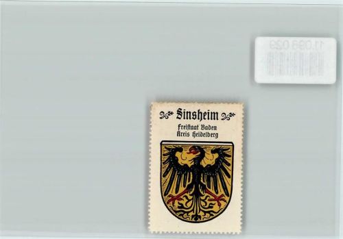 74889 W6920 Sinsheim , Elsenz - Vignette Wappen Kaffee Hag ca 1920-1940