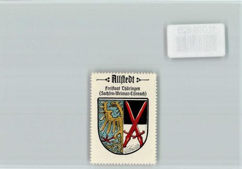 06542 O4702 Allstedt - Vignette Wappen Kaffee Hag ca 1920-1940