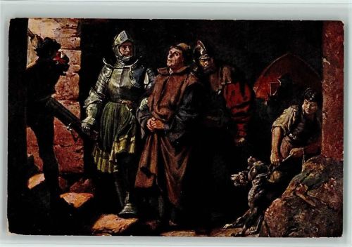 Serie I, Nr. 15 - Wartburg , Luthers Ankunft - Gemälde von Thumann