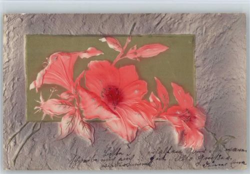 1906 Blumen im Relief-Druck