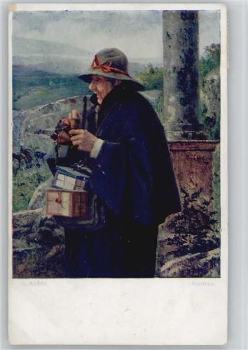 Postillion mit Paketen und einer Pfeife Gemälde von Rasek